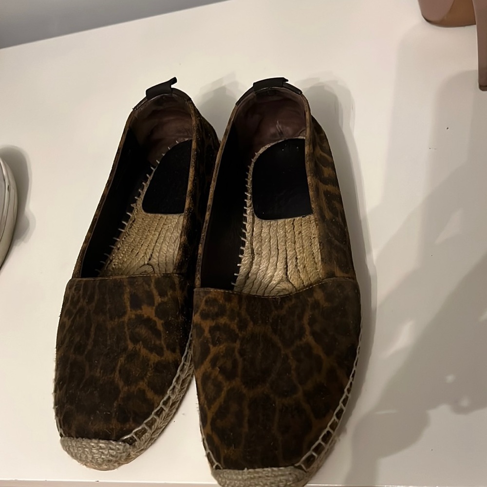 Saint Laurent Leopard Espadrilles size 39